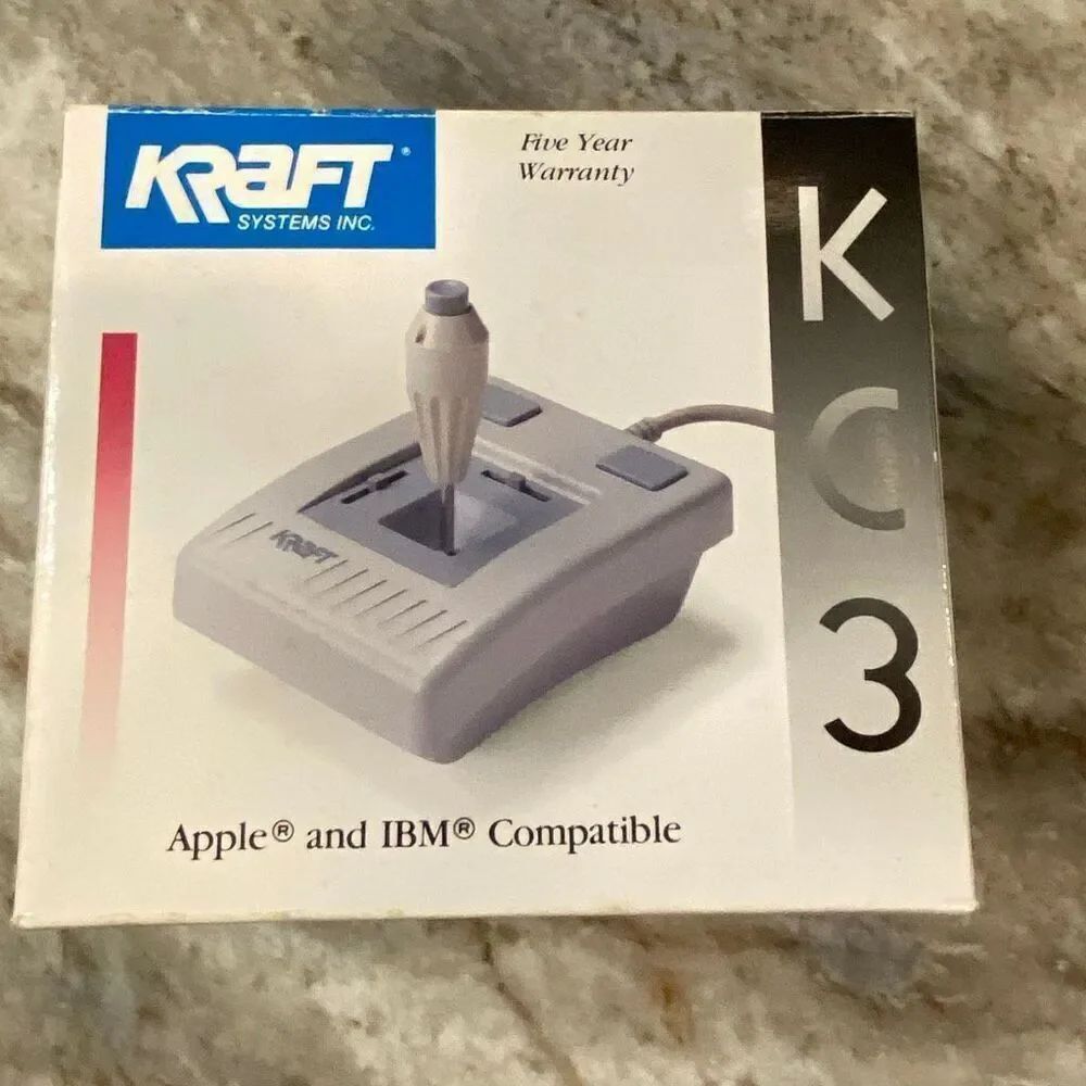 Kraft KC3 Precision Joystick Apple / IBM Compatible Original Box Instructions